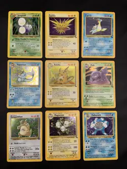 Vintage Holo Rare Pokemon Cards WOTC 1999 Base Set, Fossil, Jungle MP/HP Raichu - Image 1