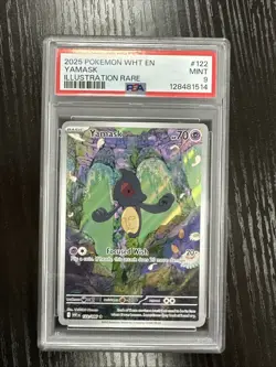 2025 Pokemon White Flare #122 Yamask Illustration Rare PSA 9 MINT - Image 1