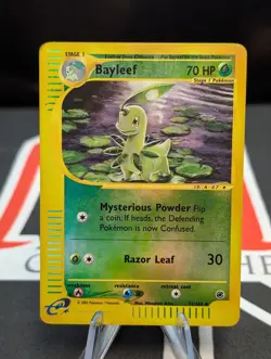 BAYLEEF 71/165 REVERSE HOLO POKEMON TCG DAMAGED READ - Image 1