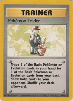 Pokemon Trader Rare Base Set 077/102 NM Normal LP-NM - Image 1