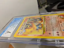 Pokemon Blaine's Charizard 2/132 CGC 7 Fighting Symbol ERROR Gym Challenge - Image 3