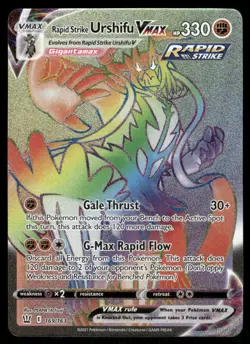 Pokemon Cards Rapid Strike Urshifu VMAX 169/163 Battle Styles Rare Rainbow NM - Image 1