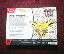 PoKeMoN TCG: Scarlet & Violet 151 Zapdos EX Collection Box Sealed - Image 2