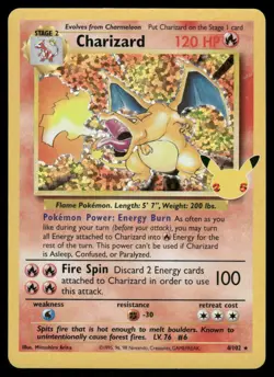 Pokemon Cards Charizard 4/102 Celebrations: Classic Collection NM - Image 1