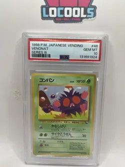 1998 POKEMON JPN VENDING SER III #48 VENONAT PSA 10 Gem Mint - Image 1