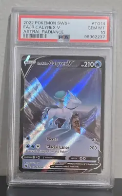 PSA 10 Gem Mint Ice Rider Calyrex V Full Art TG14 Pokemon Tcg Astral Radiance - Image 1