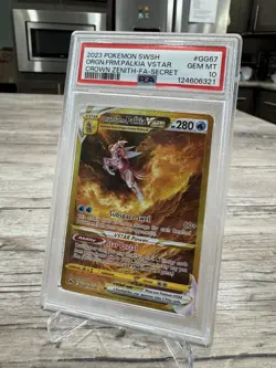 2023 POKEMON SWSH CROWN ZENITH #GG67 FULL ART/ORIGIN FORME PALKIA VSTAR PSA 10 - Image 2