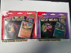 SET OF 2 - POKEMON ASCENDED HEROES TECH STICKER COLLECTION CHARMANDER & GHASTLY - Image 1