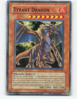 Tyrant Dragon #SDRL-EN009 1st Edition Yugioh Card - Image 1
