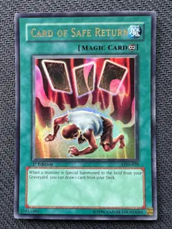 Yugioh Card of Safe Return 1st Edition Ultra Rare LON-029 LP/NM - Image 1