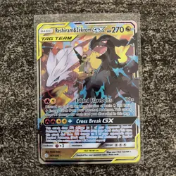 MP Pokemon TCG Reshiram & Zekrom GX 157/236 Cosmic Eclipse Sun and Moon Tag Team - Image 1