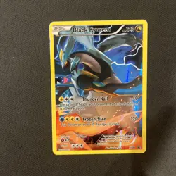 Black Kyurem XY80 Black Star Promo Full Art Holo Rare Pokemon Card LP - Image 1