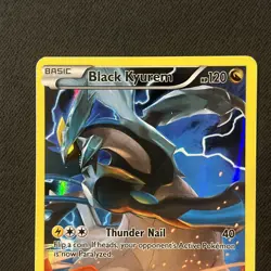 Black Kyurem XY80 Black Star Promo Full Art Holo Rare Pokemon Card LP - Image 2