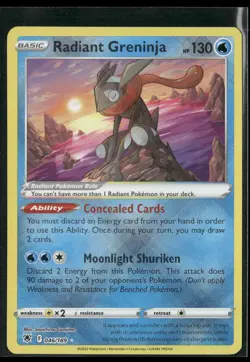 Radiant Greninja 046/189 Radiant Rare - Pokemon TCG SWSH10: Astral Radiance - Image 1