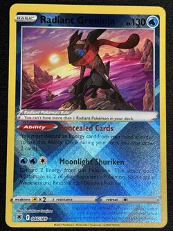 Radiant Greninja 046/189 Radiant Rare Holo NM Pokemon SWSH10: Astral Radiance #3 - Image 1