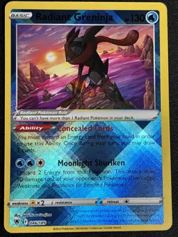 Radiant Greninja 046/189 Radiant Rare Holo NM Pokemon SWSH10: Astral Radiance #1 - Image 1