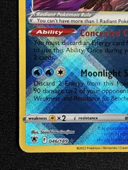 Radiant Greninja 046/189 Radiant Rare Holo NM Pokemon SWSH10: Astral Radiance #1 - Image 5