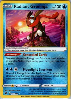 Radiant Greninja 046/189 Holo Rare Pokemon Card SWSH10: Astral Radiance - Image 1