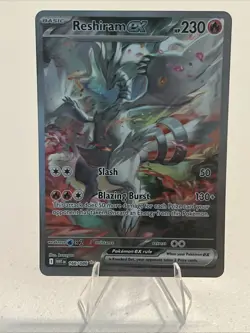 POKEMON TCG RESHIRAM ex 166/086 WHITE FLARE SIR SPECIAL ILLUSTRATION RARE NM - Image 1