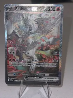 POKEMON TCG RESHIRAM ex 166/086 WHITE FLARE SIR SPECIAL ILLUSTRATION RARE NM - Image 3