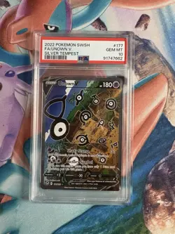 2022 Pokemon SWSH Unown V 177/195 Silver Tempest Alt Art GEM MT PSA 10 - Image 1