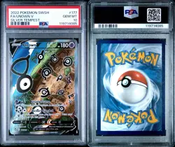 Unown V 2022 Pokemon SWSH Silver Tempest 177/195 Alt Art PSA 10 - Image 3