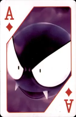 Pokemon 1000th Episode Playing Card Set Gastly A of Diamonds - Image 1