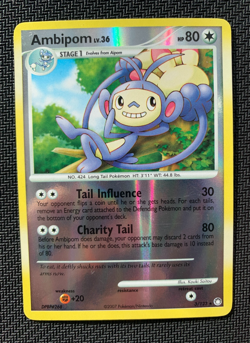 Ambipom 3/123 Reverse Holo Pokemon Card- D&P Mysterious Treasures set - 2007- MP - Image 1