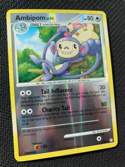Ambipom 3/123 Reverse Holo Pokemon Card- D&P Mysterious Treasures set - 2007- MP - Image 2