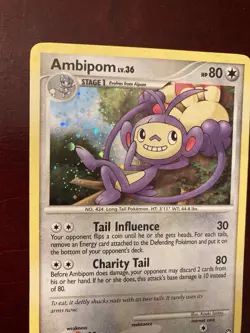 Ambipom 3/123 Mysterious Treasures Holo Rare Pokemon TCG Card LP - Image 2