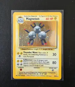 Magneton 9/102 Base Set Holo Rare Unlimited 1999 WOTC Pokemon Card - Image 1