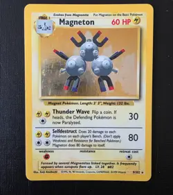 Magneton 9/102 Base Set Holo Rare Unlimited 1999 WOTC Pokemon Card - Image 4