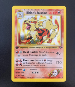 Pokemon Card Blaine's Arcanine Holo 1st ED 1/132 Gym Challenge ENG excellent EXC - Image 1