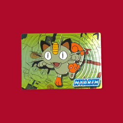 MEOWTH (NYARTH)--JAPANESE MEIJI EMBOSSED PROMO FOIL POKEMON CARD - Image 1