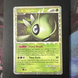 Celebi 92/102 Pokemon Triumphant Holo Rare Card Moderately Played - Image 1