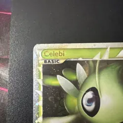 Celebi 92/102 Pokemon Triumphant Holo Rare Card Moderately Played - Image 2