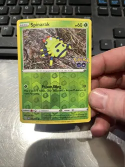 DITTO Pokemon Go Spinarak Peelable Ditto Card TCG Reverse Holo 006/078 - Image 1