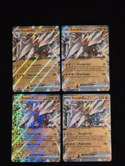 Pokemon Excadrill EX 046/086 Double Rare Black Bolt - 4 Card Lot (NM/Pack Fresh) - Image 1