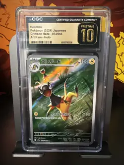 CGC Pristine 10 Heliolisk 073/066 AR Art Rare Crimson Haze sv5a Pokemon Card - Image 1