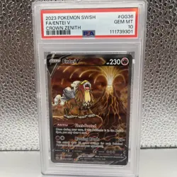 Entei V GG36/GG70 Crown Zenith: Galarian Gallery Holo PSA 10 - Image 1