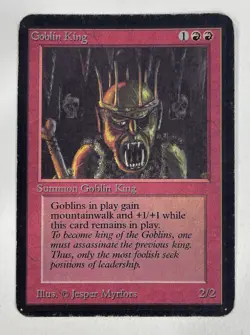 Goblin King Alpha HP Heavy Play MTG Magic The Gathering B - Image 1