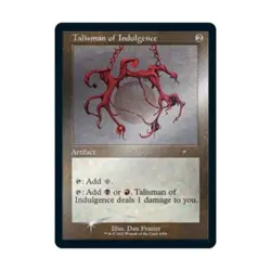 WOTC MtG Magic the Ga Talisman of Indulgence (Retro Frame) (Foil Etched) ( NM - Image 1