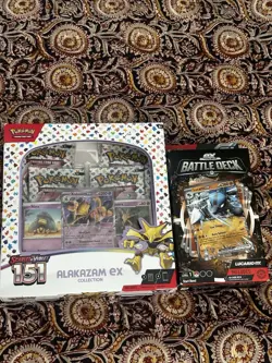 Pokemon Scarlet & Violet 151 Alakazam ex Collection Box & Lucario ex Battle Deck - Image 1