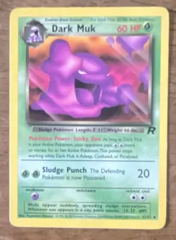 Pokemon Dark Muk Team Rocket 41/82 Regular Rare 60 HP 2000 English Wizards TCG - Image 1