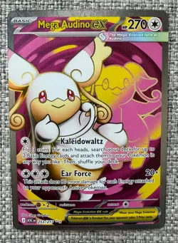 Pokemon Mega Audino Ex 253/217 Mega Evolutions Ascended Heroes READY TO SHIP - Image 1