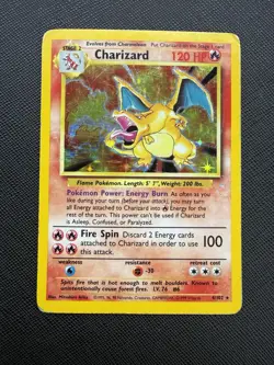Pokemon TCG Charizard 4/102 Base Set,holo Unlimited 1999 HP SEE PICS! - Image 1