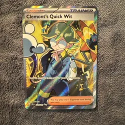 2024 Pokemon Clemont's Quick Wit 229/191 Surging Sparks Holo Trainer Pack Fresh - Image 1