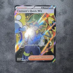 2024 Pokemon Clemont's Quick Wit 229/191 Surging Sparks Holo Trainer Pack Fresh - Image 2