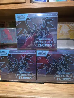 Pokemon Mega Evolution Phantasmal Flames Elite Trainer Box ETB Sealed Lot Of 3 - Image 1