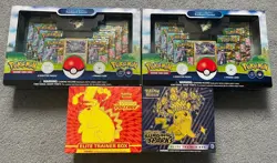 2X Pokemon Go Radiant Eevee Premium Collection, Vivid Voltage/Surging Sparks ETB - Image 1